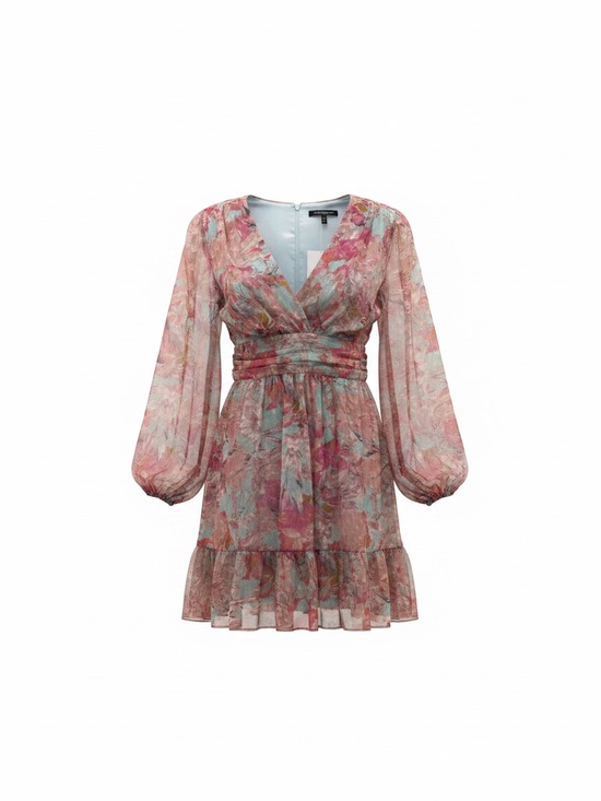 Alex Marie Dresses & Skirts - Alex Marie Pink and Green Floral Long Sleeve Dress
